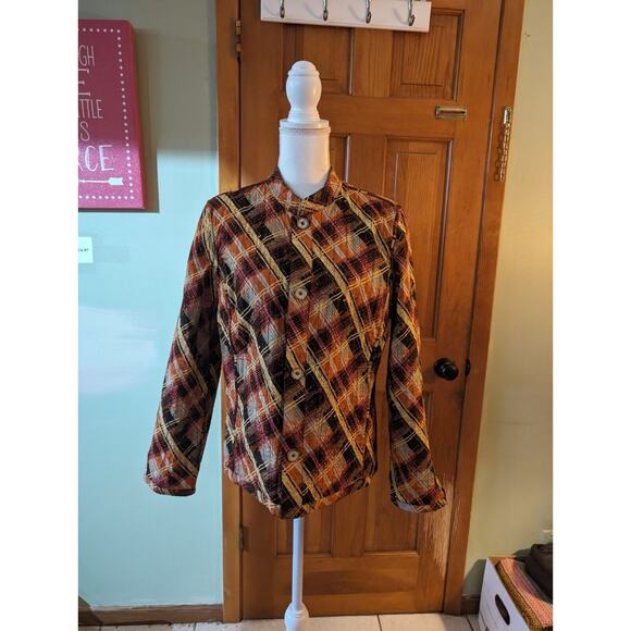 Reversible jacket Size large brown and orange - Picture 1 of 4